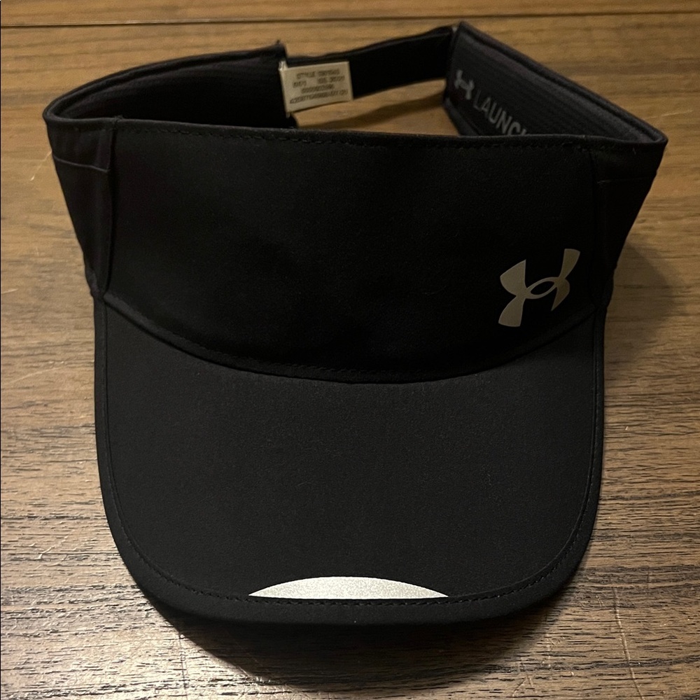 Under Armour Launch Run Visor Adjustable Black GUC Golf Tennis activewear